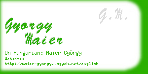 gyorgy maier business card