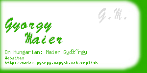 gyorgy maier business card